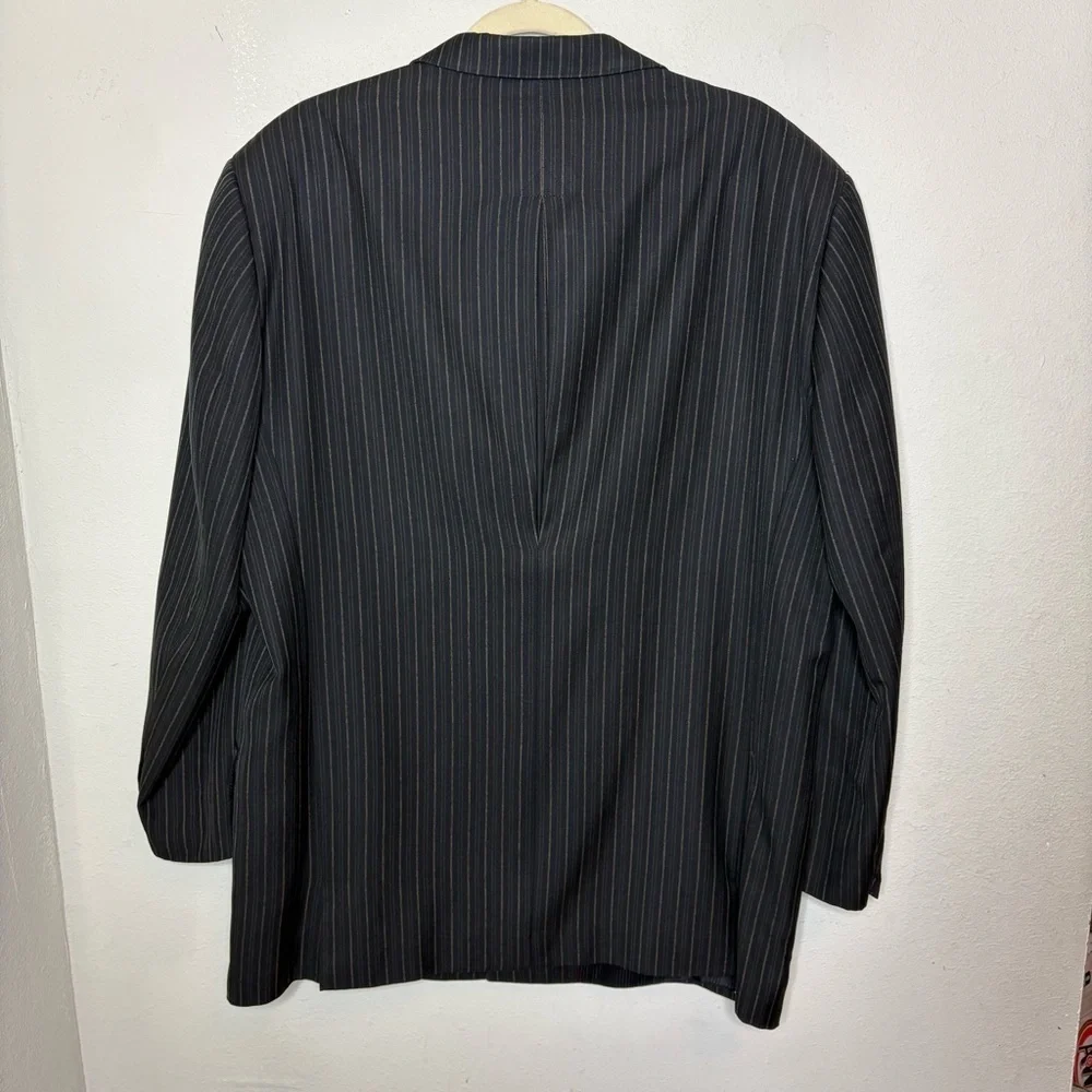 Giorgio Ferraro Classic Black Pinstripe Men's Blazer Size 44R